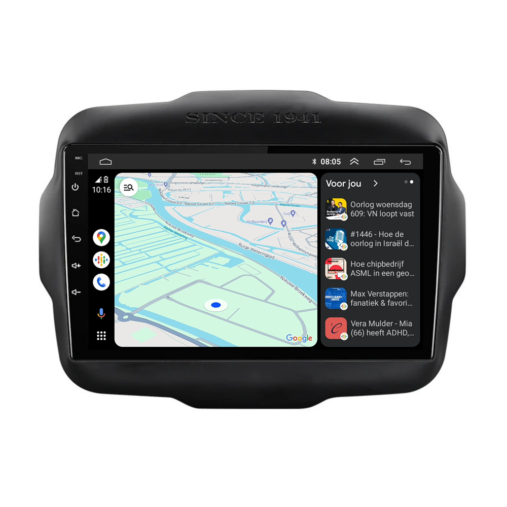 Jeep Renegade | Android 13 | Autoradio | 2014 t/m 2023 | Carplay & Android Auto