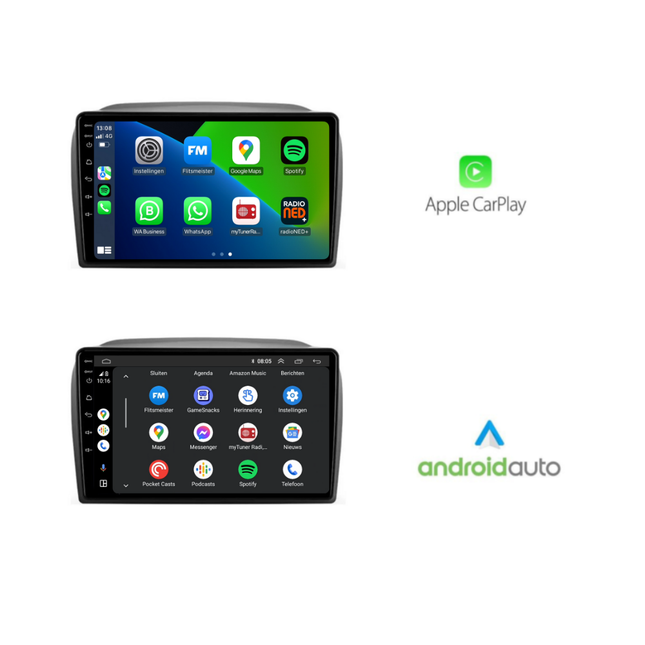 Fiat Doblo | Android 13 | Autoradio | 2010 t/m 2014 | Carplay & Android Auto
