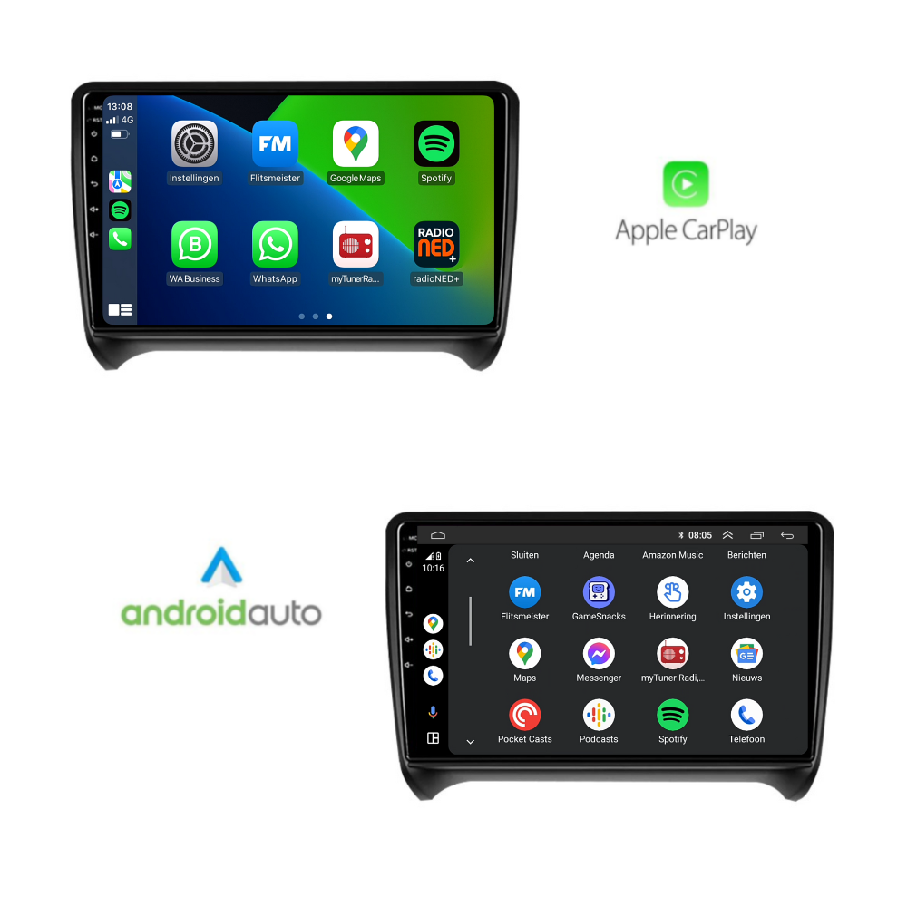 Audi TT | Android 13 | Autoradio | 2006 t/m 2014 | Carplay & Android Auto