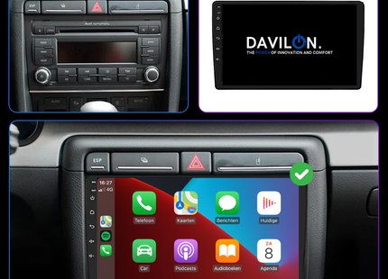 Audi A4  | Seat Exeo | Android 13 Autoradio |  2000 t/m 2013 | Android Auto & Carplay