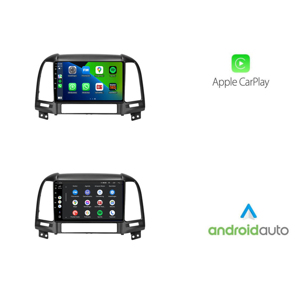 Hyundai Santa Fe | Android 13 | Autoradio | 2006 t/m 2011 | Carplay & Android Auto