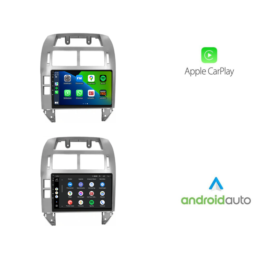 Volkswagen Polo | Androide 13 | Radio de coche | 1999 a 2009 | CarPlay y Android Auto | Gris