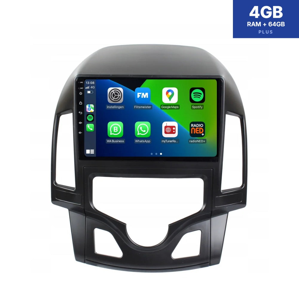 Autorradio Hyundai i30 CarPlay y Android Auto | 2007–2012 | Android 13 | Davilon | Aire acondicionado automático