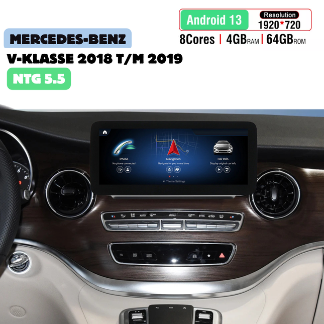 Mercedes V-Klasse CarPlay 2018 t/m 2019 | Android Auto  | NTG 5.5