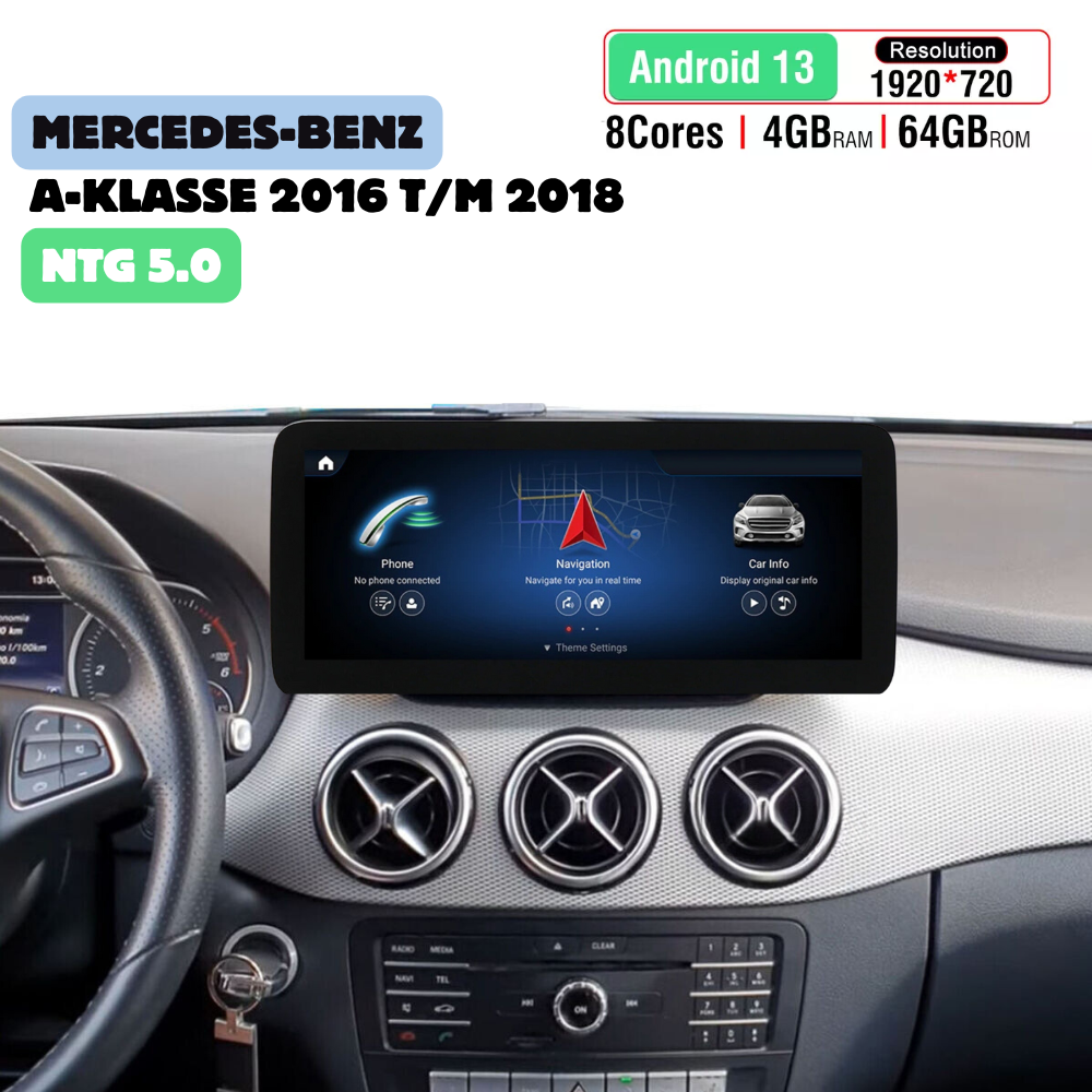 Mercedes Clase A W176 CarPlay Autoradio 2016 a 2018 | Android Auto | NTG 5.0