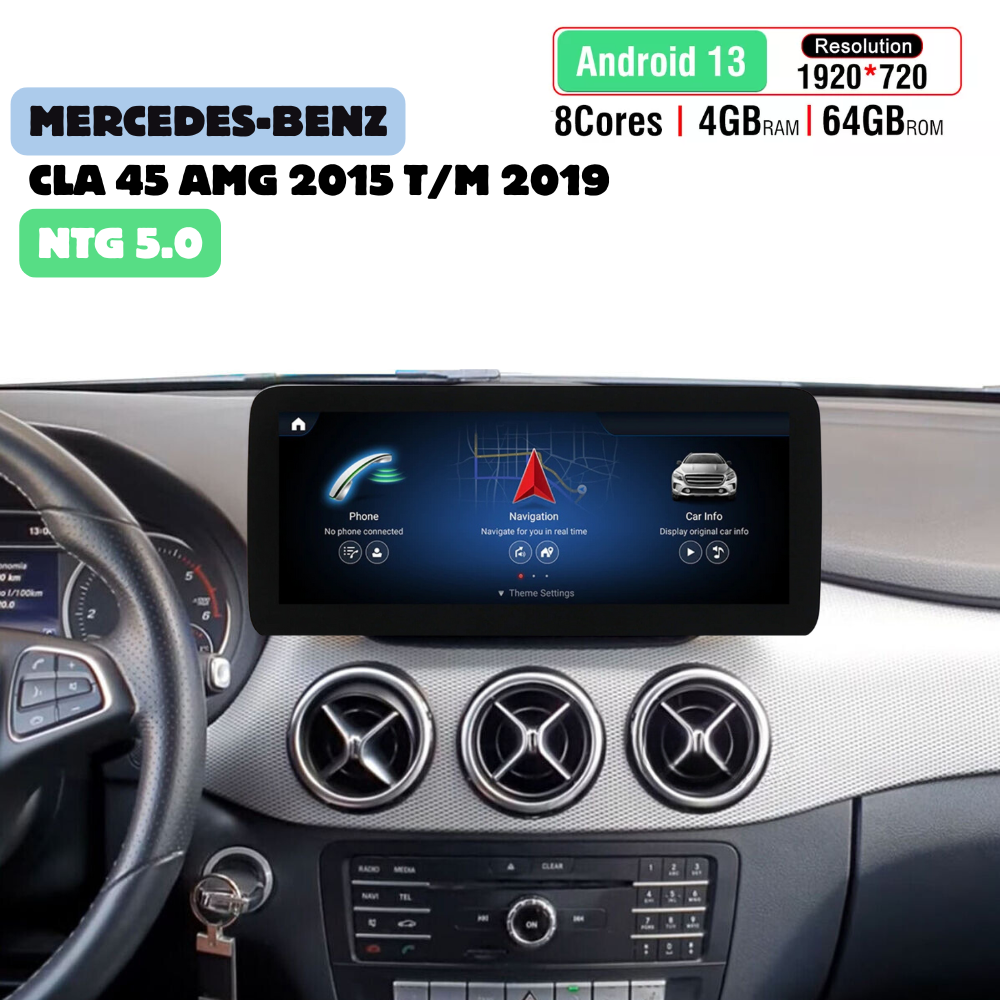 Mercedes CLA A45 AMG 2015 a 2019 CarPlay | Android Auto | NTG 5.0