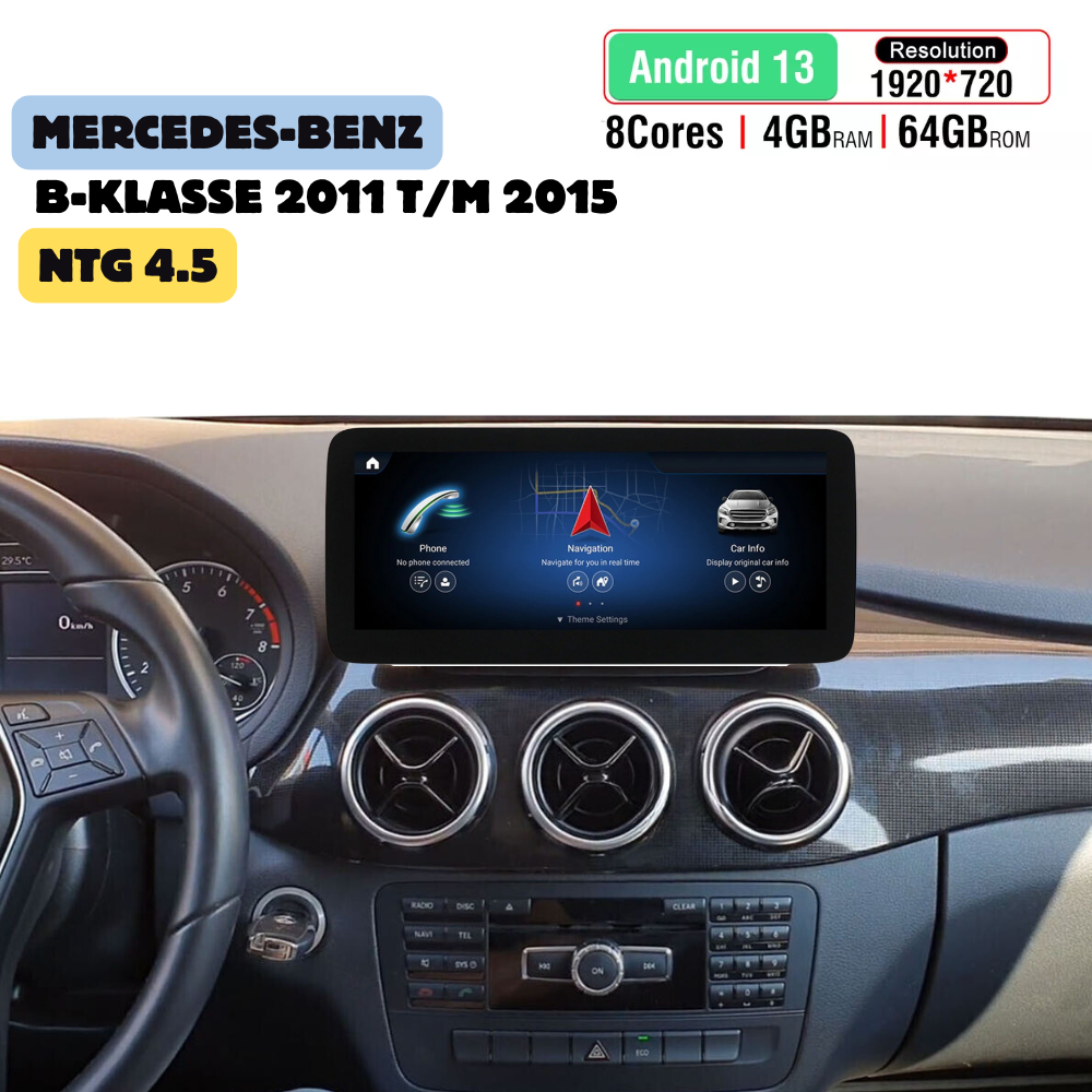 Radio Coche Mercedes Clase B CarPlay 2011 a 2015 | Android Auto | NTG 4.5