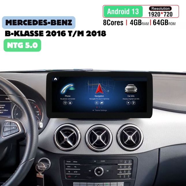 Mercedes B-Klasse CarPlay Autoradio 2016 t/m 2018 | Android Auto  | NTG 5.0