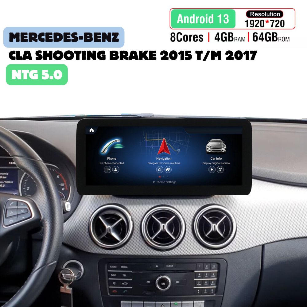 Mercedes CLA Shooting Brake CarPlay | 2015 a 2017 | Radio de coche | Android Auto | NTG 5.0
