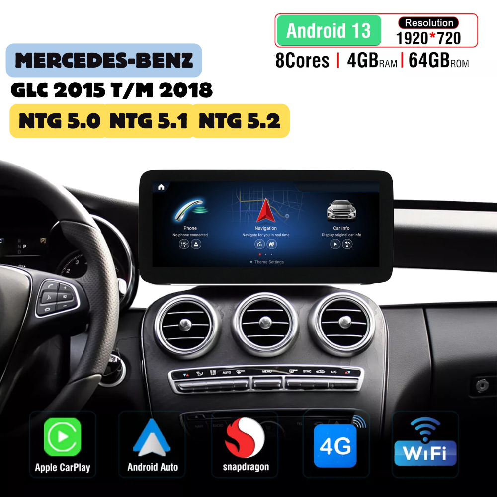 Mercedes GLC 2015 a 2018 CarPlay Autorradio | Android Auto | NTG 5.0