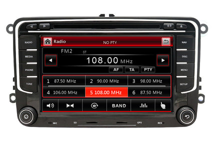 Volkswagen Navigatie Bluetooth 7 Inch voor Seat/Skoda/VW – Rns 510 Look