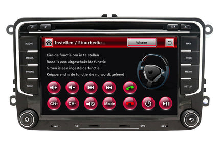 Volkswagen Navigatie Bluetooth 7 Inch voor Seat/Skoda/VW – Rns 510 Look