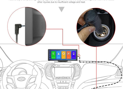 Apple Carplay Scherm - 10 Inch - Ingebouwde Dashcam - Android Auto - Inclusief Achteruitrijcamera