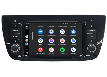 Fiat Doblo | CarPlay & Android Auto | autoradio | 2010 t/m 2014 | Android 13 | 4+64GB