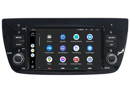 Fiat Doblo | CarPlay & Android Auto | autoradio | 2010 t/m 2014 | Android 13 | 4+64GB