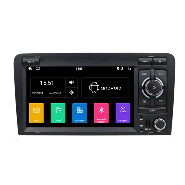 Audi A3 | S3 | RS3 | CarPlay & Android Auto | autoradio | 2005 t/m 2013 | Android 13 | 4+64GB
