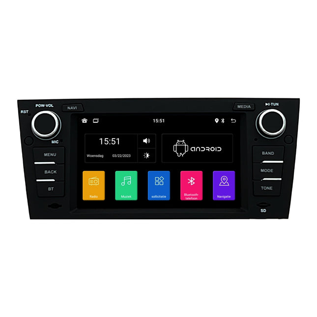BMW 3-serie E90 E91 E92 E93 | CarPlay & Android Auto | autoradio | 2005 t/m 2013 | Android 13 | 4+64GB