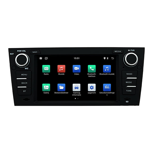 BMW 3-serie E90 E91 E92 E93 | CarPlay & Android Auto | autoradio | 2005 t/m 2013 | Android 13 | 4+64GB