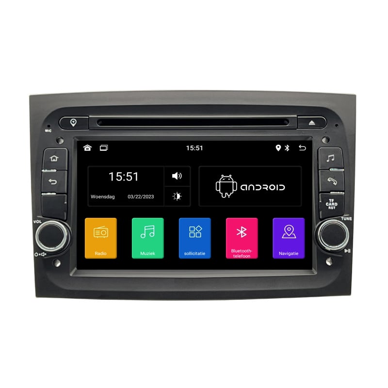 Fiat Doblo | CarPlay & Android Auto | autoradio | 2015 t/m 2019 | Android 13 | 4+64GB