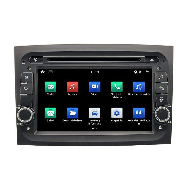 Fiat Doblo | CarPlay & Android Auto | autoradio | 2015 t/m 2019 | Android 13 | 4+64GB