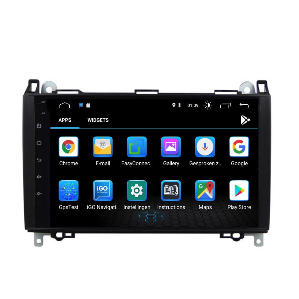 Mercedes Vito | viano | velocista | CarPlay y Android Auto | Radio de coche | 2004 a 2018 | Androide 13 | 4+64GB
