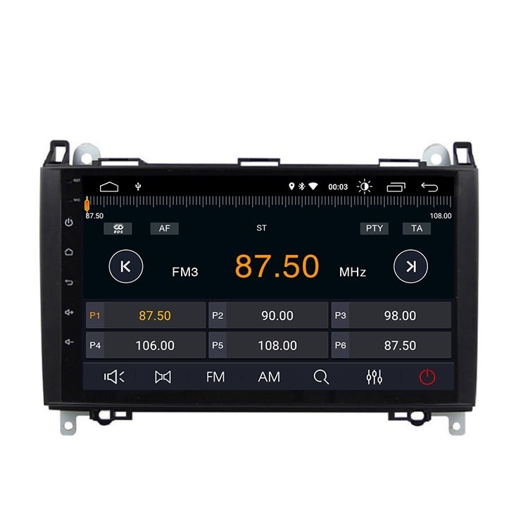 Mercedes Vito | viano | velocista | CarPlay y Android Auto | Radio de coche | 2004 a 2018 | Androide 13 | 4+64GB