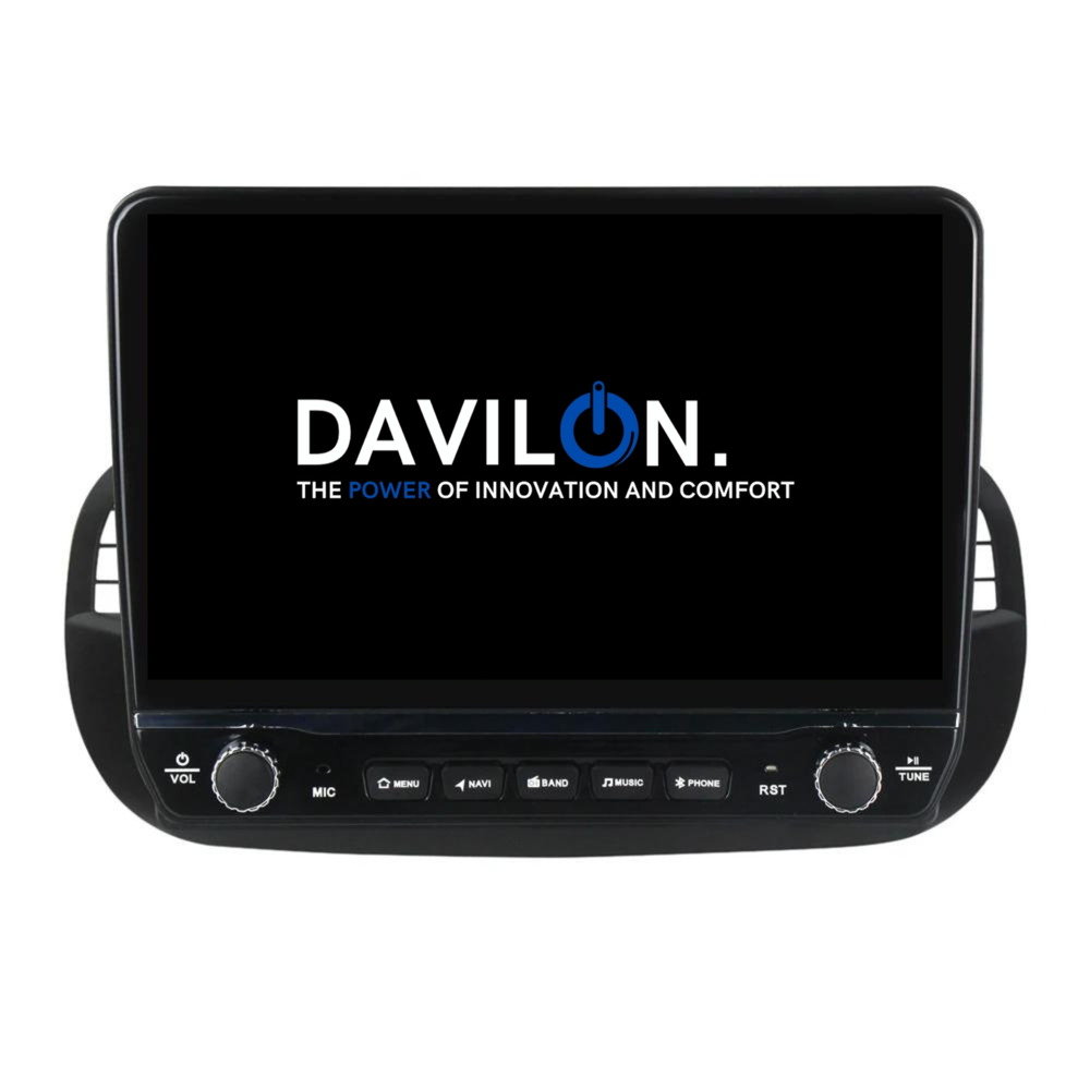 Fiat 500 Android Autoradio zwart | Elegant design | CarPlay