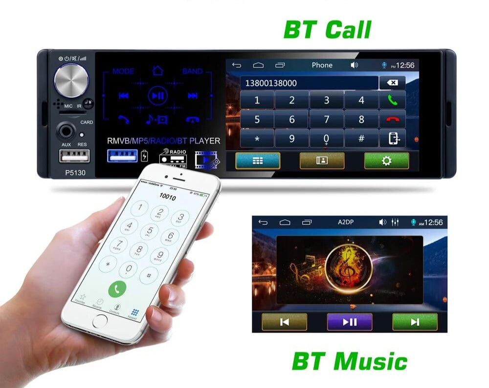 Enkel Din Autoradio met scherm en camera | Bluetooth & USB