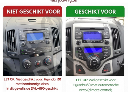 Hyundai i30 | Android 13 | Autoradio | 2007 à 2012 | CarPlay & Android Auto | Climatisation automatique