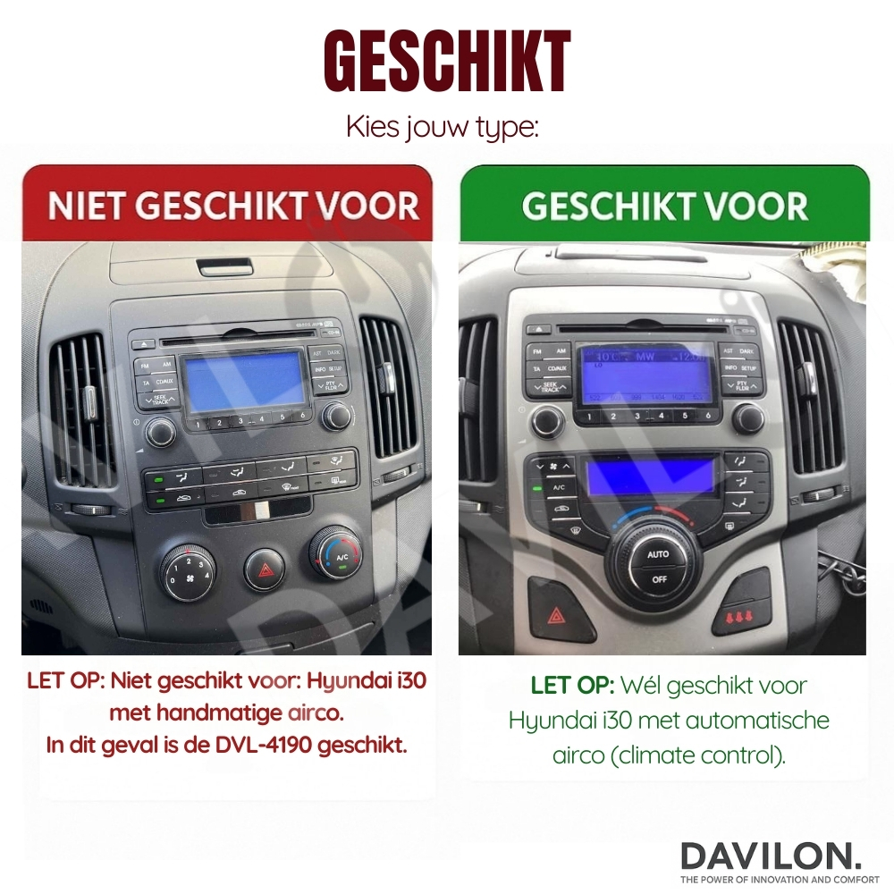 Hyundai i30 | Android 13 | Autoradio | 2007 t/m 2012 | Carplay & Android Auto | Automatische Airco