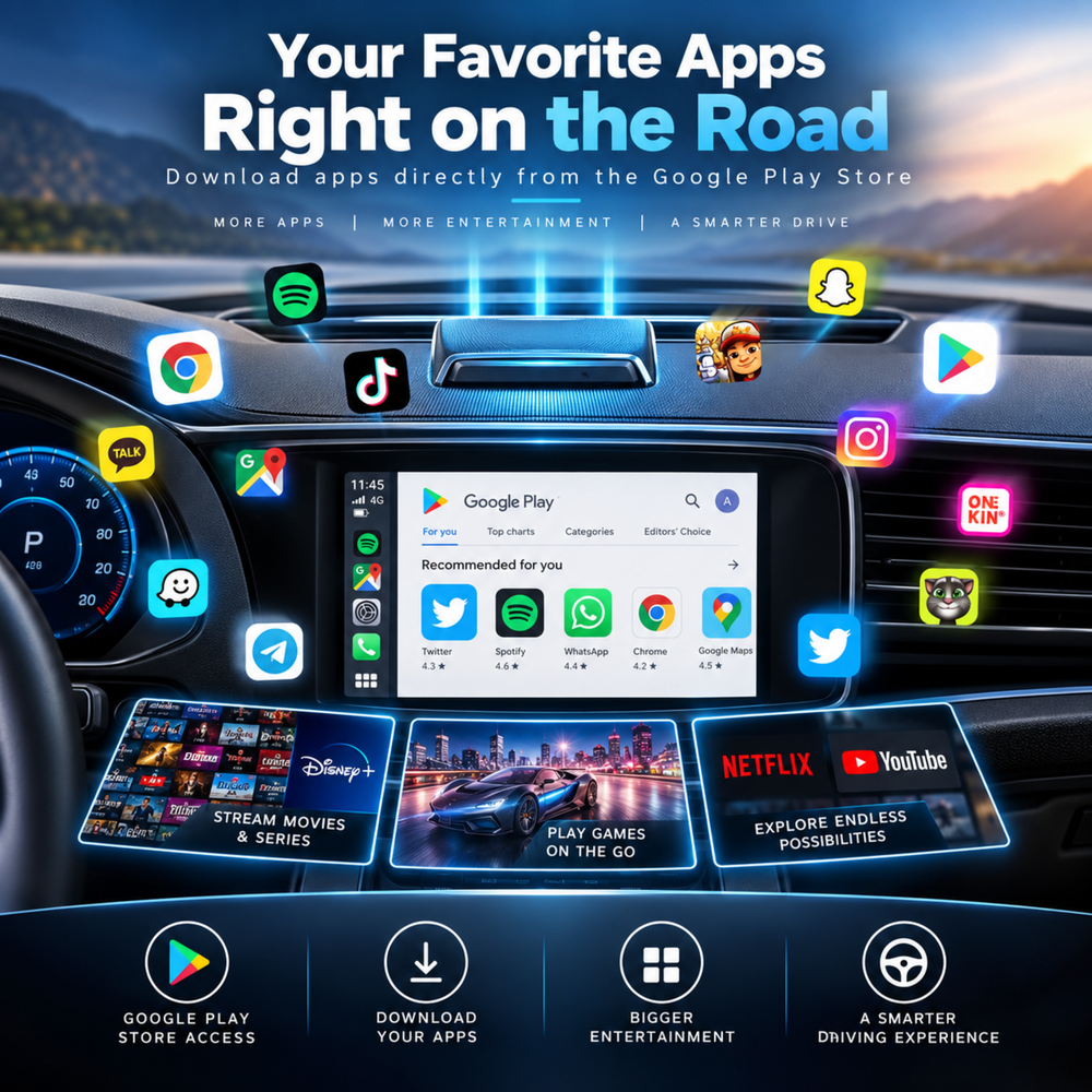 Carlinkit T-Box Ultra 8GB CarPlay | 8GB + 128GB | Netflix & Youtube