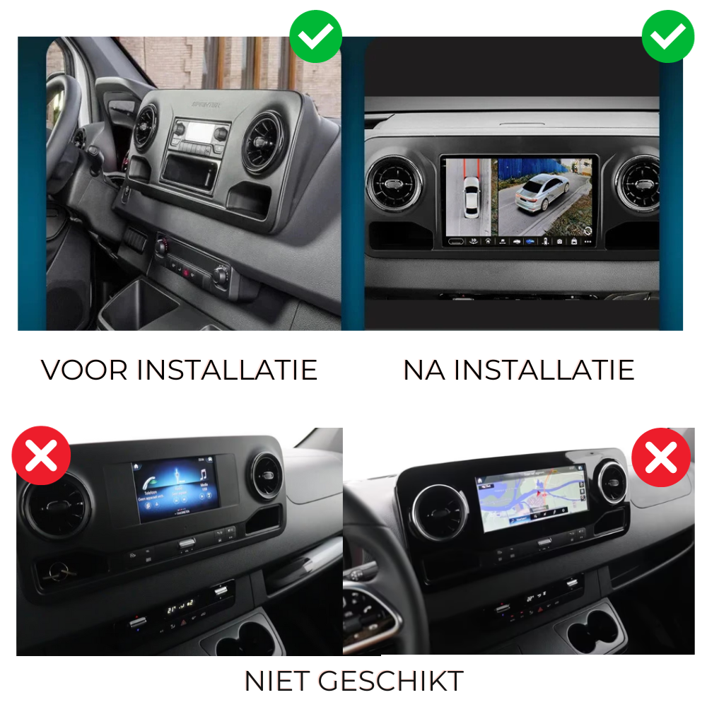 Mercedes Sprinter | Androide 13 | Radio de coche | 2018 a 2023 |  Carplay y Android Auto