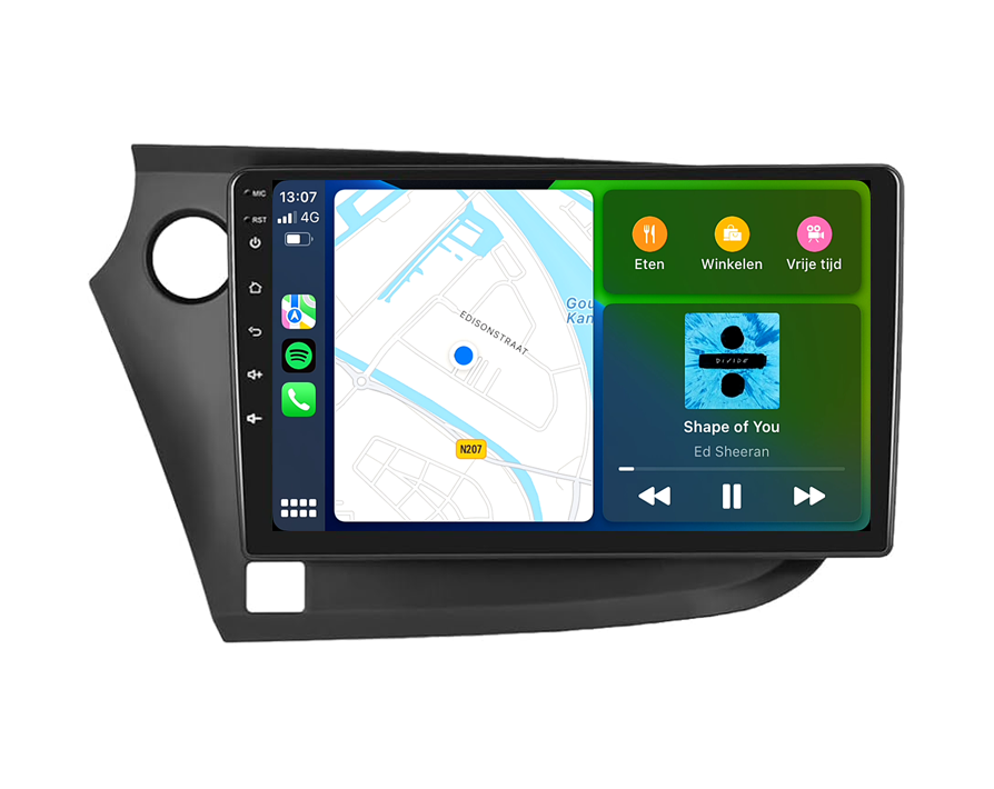 Honda Insight | Androide 13 | Radio de coche | 2009 a 2014 | CarPlay y Android Auto
