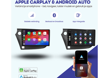 Honda Insight CarPlay autoradio | 2009 t/m 2014 | Denago DNG-A341 | 9 inch | Android 13 | Draadloos CarPlay & Android Auto