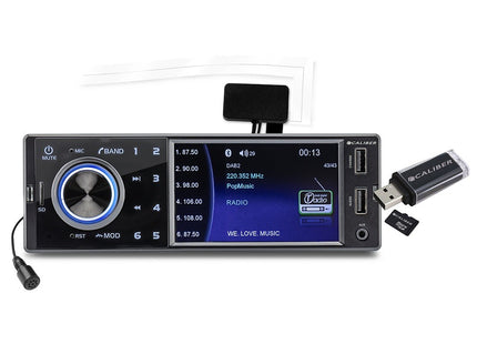 Caliber Autoradio - Bluetooth –  2x USB, SD, AUX, FM – 1 DIN