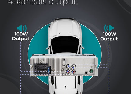 Caliber Autoradio - Bluetooth - USB, SD, AUX, FM - Handsfree bellen - DAB+ - 4 x 100W - Multicolour Display