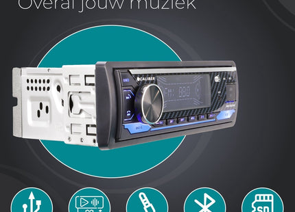 Caliber Autoradio - Bluetooth - USB, SD, AUX, FM - Handsfree bellen - DAB+ - 4 x 100W - Multicolour Display