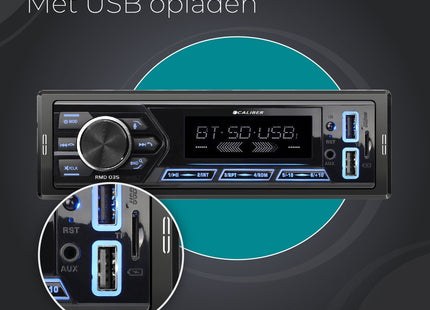 Caliber 1-din Autoradio- Bluetooth - USB, SD, AUX, FM - Handsfree bellen - 4 x 55 Watt