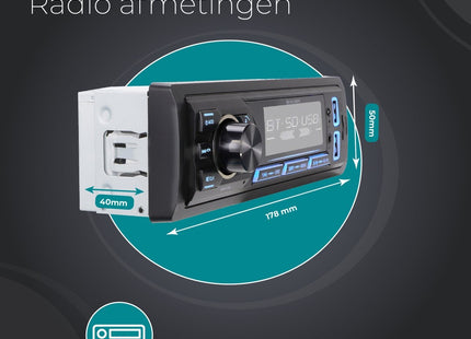 Caliber 1-din Autoradio- Bluetooth - USB, SD, AUX, FM - Handsfree bellen - 4 x 55 Watt