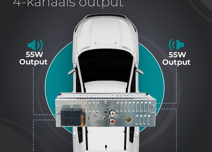 Caliber 1-din Autoradio- Bluetooth - USB, SD, AUX, FM - Handsfree bellen - 4 x 55 Watt