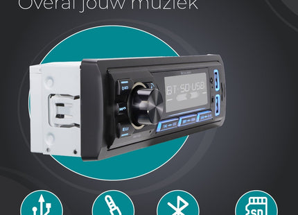 Caliber 1-din Autoradio- Bluetooth - USB, SD, AUX, FM - Handsfree bellen - 4 x 55 Watt