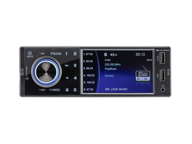 Caliber Autoradio - Bluetooth –  2x USB, SD, AUX, FM – 1 DIN