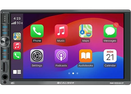 Caliber Autoradio - CarPlay - Bluetooth - USB, SD, AUX, FM - 2 din - DAB+ - 7 inch Touchscreen - Wireless CarPlay - 4 x 100 Watt