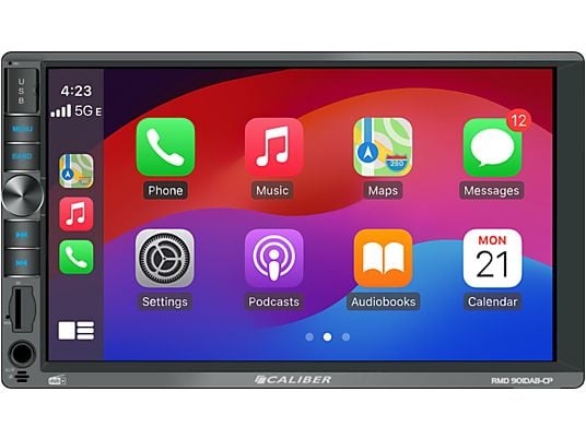 Caliber Autoradio - CarPlay - Bluetooth - USB, SD, AUX, FM - 2 din - DAB+ - 7 inch Touchscreen - Wireless CarPlay - 4 x 100 Watt