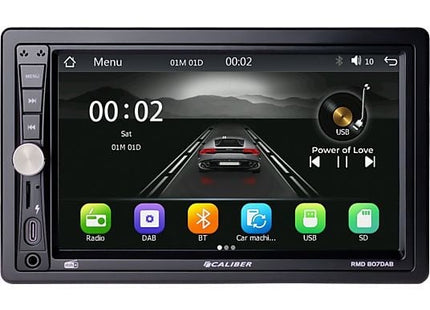 Caliber 2-din Autoradio - Bluetooth - USB-C, SD, AUX, FM - DAB+ - Handsfree bellen - 7 INCH Touchscreen - 4 x 75W