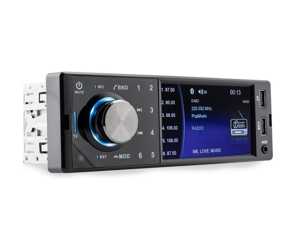Radio de coche Calibre - Bluetooth - 2x USB, SD, AUX, FM - 1 DIN