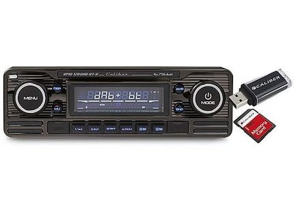 Caliber Autoradio - Bluetooth - USB, SD, AUX, FM - DAB+ - Handsfree bellen - 1 DIN - Retro Oldtimer Look