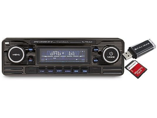 Caliber Autoradio - Bluetooth - USB, SD, AUX, FM - DAB+ - Handsfree bellen - 1 DIN - Retro Oldtimer Look