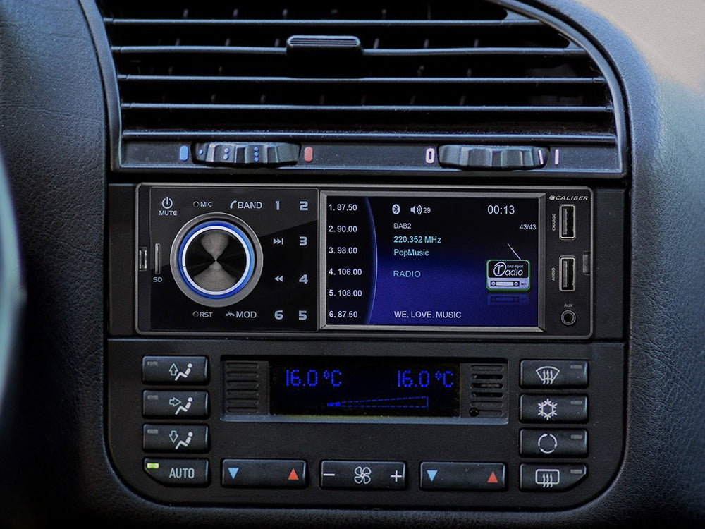 Radio de coche Calibre - Bluetooth - 2x USB, SD, AUX, FM - 1 DIN