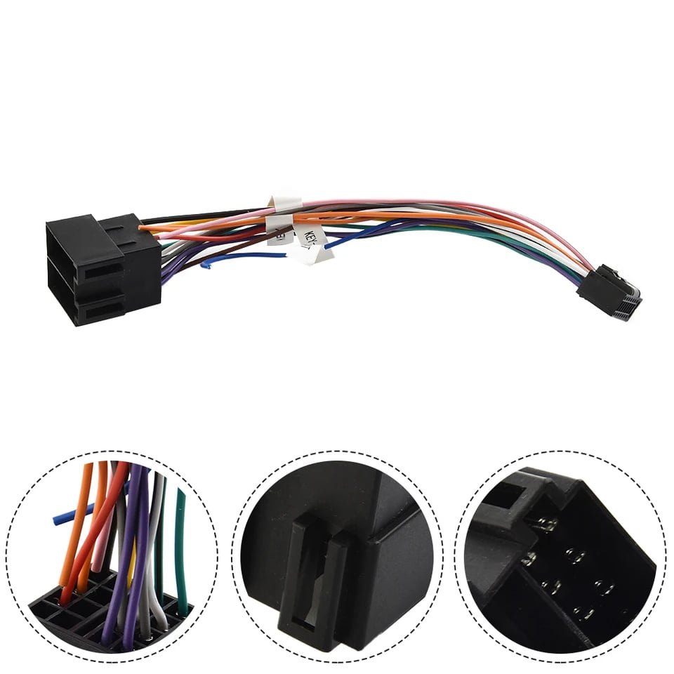 Kabelboom Connector Adapter, 16 Pin Auto Stereo Radio ISO Adapter ISO Kabelboom Connector Adapter voor Kenwood NC JVC Kabelboom Connector Adapter, 16 Pin Auto Stereo Radio ISO Adapter ISO Kabelboom Connector Adapter voor Kenwood NC JVC